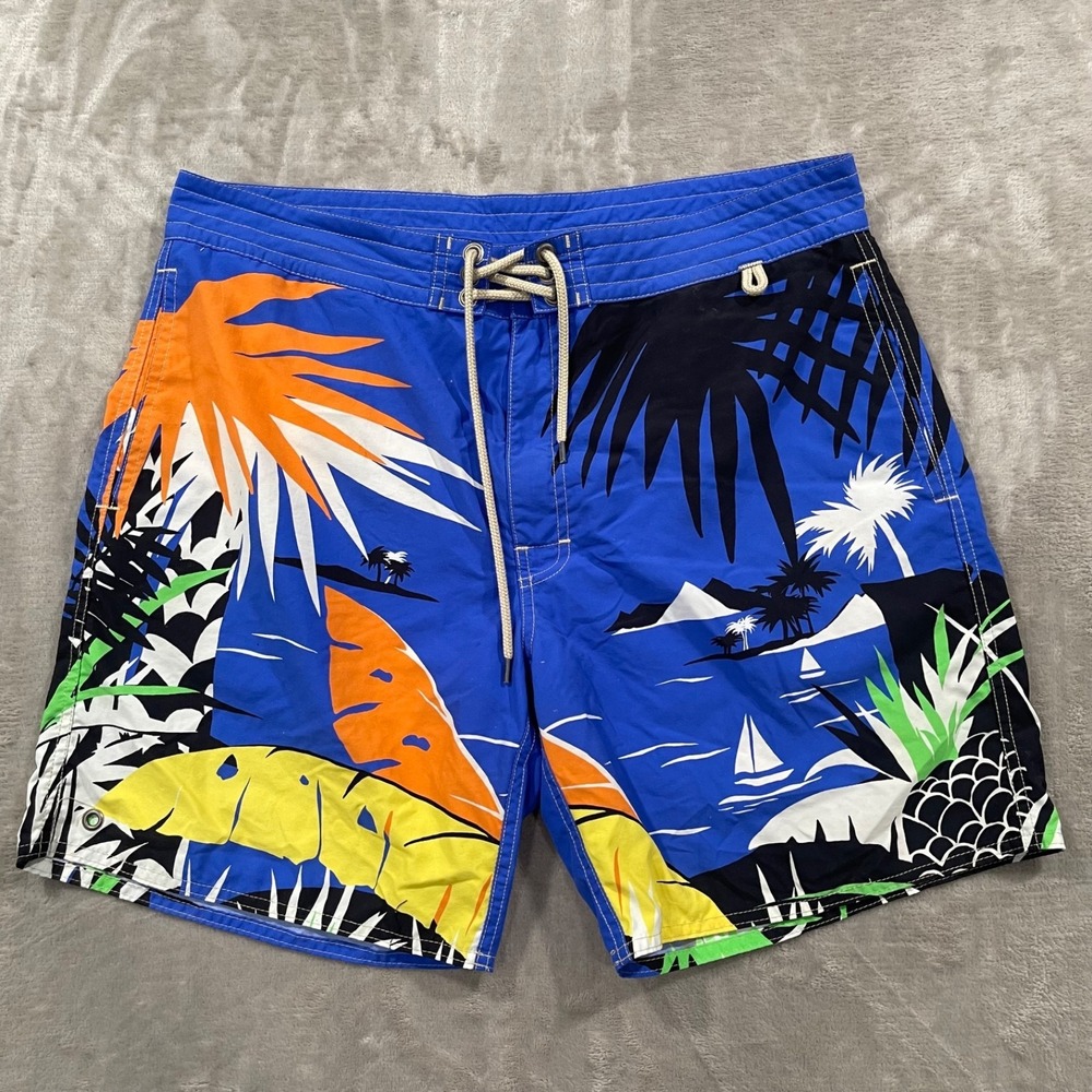 Polo Ralph Lauren Swim Trunks Mens 36 Blue - Picture 1 of 7